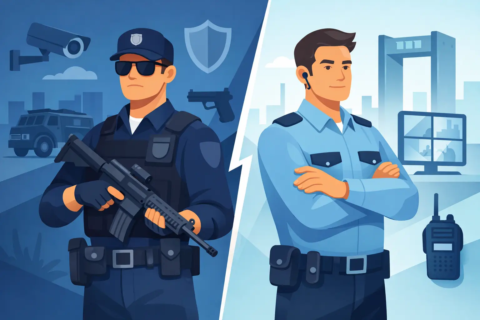 Difference Between Armed and Unarmed Security Guard
